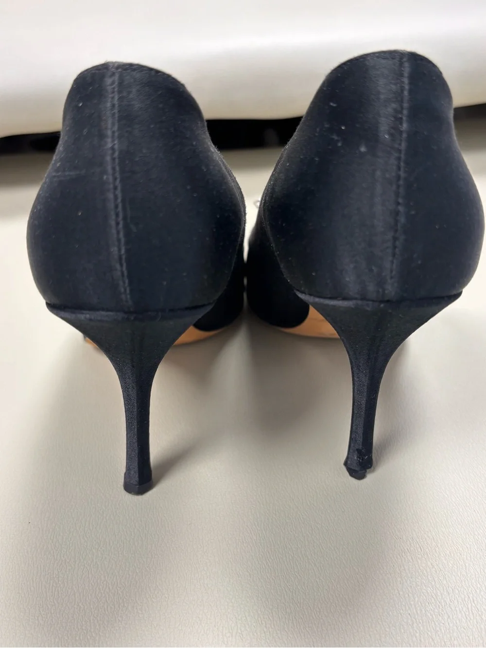 Jimmy Choo Black Pearl-Embellished Pointed Toe Pumps Size 7.5